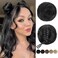 BOGSEA 2PCS Space Buns Hair Pieces,Mini Claw Clip in Hair Bun Hair Pieces Synthetic Scrunchies Princess Leia Buns Hair Extension Space Buns Clip in Hair Pieces for Women (Natural Black)