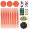 Hair Tinsel Kit with Tools 8 Pcs 1760 Strands Orange Heat Resistant Tinsel Hair Extensions for Women Kids Girls Sparkling Shiny Glitter Fairy Hair for New Year Christmas Halloween Cosplay Party