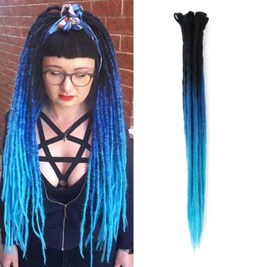 24 Inch Dreadlock Extensions 10 Strands/Pack Handmade Synthetic Crochet Dreads Braiding Hair Extension (24 inch, 3-2#)