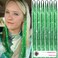 Hair Tinsel Kit with Tools 47Inch 1200 Strands Fairy Hair Tinsel Heat Resistant Glitter Tinsel Hair Extensions Sparkling Shiny Hair Tinsel Strands Kit for Women Girls 6Pcs (Green)