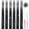 Hair Tinsel Kit With Tools 47Inch 1200 Strands Glitter Tinsel Hair Extensions Sparkling Shiny Fairy Hair Tinsel Strands Kit Heat Resistant for Women Girls 6Pcs (Black)
