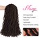 Niseyo Faux Locs Crochet Hair 18 Inch Soft locs, 6 Packs Short Crochet Locs Pre Looped Crotchet Straight Synthetic Hair Extensions (4#, Brown)