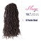 Niseyo Faux Locs Crochet Hair 18 Inch Soft locs, 6 Packs Short Crochet Locs Pre Looped Crotchet Straight Synthetic Hair Extensions (4#, Brown)