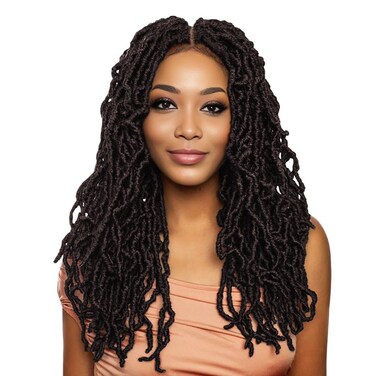 Niseyo Faux Locs Crochet Hair 18 Inch Soft locs, 6 Packs Short Crochet Locs Pre Looped Crotchet Straight Synthetic Hair Extensions (4#, Brown)