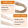 Synthetic Double Ended Dreadlock Extensions 24inches 25 Strands Thin 0.6cm Soft Light Brown to Blonde DE Dreadlocks Extensions (25 Strands, 27/613)