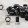 2500pcs Hair Extentions Micro Rings Links Beads, 5mm Silicone Lined Beads for Human Hair Extensions Tool-Black