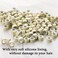 2500pcs Hair Extentions Micro Rings Links Beads, 5mm Silicone Lined Beads for Human Hair Extensions Tool-Blonde