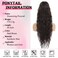 Brown Ponytail Extension 26 Inch Drawstring Ponytail Extensions Synthetic Long Curly Wavy Hairpieces for Women Girls, Dark Brown