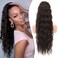Brown Ponytail Extension 26 Inch Drawstring Ponytail Extensions Synthetic Long Curly Wavy Hairpieces for Women Girls, Dark Brown
