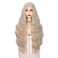 Quantum Love 28 Inches Curly Platinum Blonde Wig Long Wavy lace front Blonde Wig for Women Synthetic Middle Part Cosplay Wigs for Halloween Daily Party Use