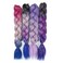 2Pack Tinsel Braiding Hair Extensions for Women 24Inch Fairy Heat Resistant Sparkly Colored Hair Extensions for Braiding Ombre Jumbo Synthetic Braiding Hair for Twist Braids (Purple&amp;Blue Gradient)