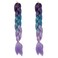 2Pack Tinsel Braiding Hair Extensions for Women 24Inch Fairy Heat Resistant Sparkly Colored Hair Extensions for Braiding Ombre Jumbo Synthetic Braiding Hair for Twist Braids (Purple&amp;Blue Gradient)