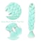 Mint Green Braiding Hair Extensions Ombre Braiding Hair 3 Packs 24 inch Synthetic Hair for Braiding