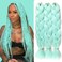 Mint Green Braiding Hair Extensions Ombre Braiding Hair 3 Packs 24 inch Synthetic Hair for Braiding