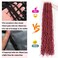 36 Inch Burgundy Soft Faux Locs Crochet Braids Hair Extensions