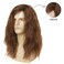 Mens Long Brown Curly Wig 70s 80s Side Part Synthetic Wigs Fluffy Daily Cosplay Custome Hair Wig