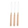 BlingKingdom 3pcs Hair Extension Loop Needle Threader Pulling Hook Tool and Bead Device Tool for Hair or Feather Extensions - Wooden and Stainless Steel