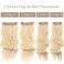 Su&eacute; Exquisite 4PCS Clip in Long Soft Glam Waves Thick Hairpieces 20 inches Light Blonde Hair Extensions Synthetic Fiber Double Weft Hair for Women Full Head