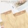 Su&eacute; Exquisite 4PCS Clip in Long Soft Glam Waves Thick Hairpieces 20 inches Light Blonde Hair Extensions Synthetic Fiber Double Weft Hair for Women Full Head