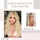Su&eacute; Exquisite 4PCS Clip in Long Soft Glam Waves Thick Hairpieces 20 inches Light Blonde Hair Extensions Synthetic Fiber Double Weft Hair for Women Full Head
