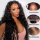 Deep Wave Lace Front Human Hair Wigs for Black Women 5x5 Glueless Deep Wave Wig Human Hair Pre Cut Wear and Go Glueless Wigs Human Hair Pre Plucked 180% Density (natural color, 22 inch)