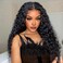 Deep Wave Lace Front Human Hair Wigs for Black Women 5x5 Glueless Deep Wave Wig Human Hair Pre Cut Wear and Go Glueless Wigs Human Hair Pre Plucked 180% Density (natural color, 22 inch)