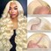 30 Inch 613 13x6 Lace Front Wig Human Hair 200 Density Body Wave Blonde Wig Human Hair Pre Plucked 613 HD Lace Frontal Wig 13x6 Body Wave Wigs With Baby Hair For Women