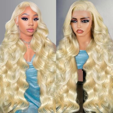 30 Inch 613 13x6 Lace Front Wig Human Hair 200 Density Body Wave Blonde Wig Human Hair Pre Plucked 613 HD Lace Frontal Wig 13x6 Body Wave Wigs With Baby Hair For Women