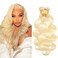 Honey Blonde Blonde 613 Blonde Human Hair Body Wave Bundles Brazilian Body Remy Hair Color 613 Brazilian Virgin Hair Extension Double Weft 100g/Pc 3 Bundles for Black Women