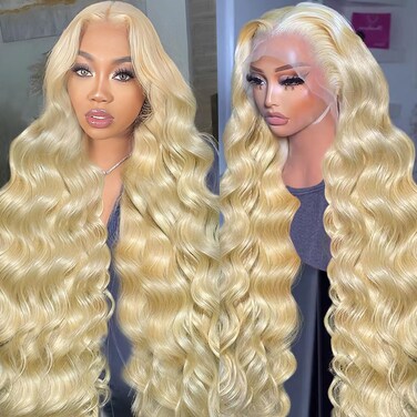 30 Inch 613 13x6 Lace Front Wig Human Hair 200 Density Blonde Wig Human Hair Blonde Body Wave Lace Front Wigs Human Hair Pre Plucked 613 HD Lace Frontal Wigs Human Hair 613 Human Hair Wig