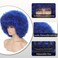 70s Afro Kinky Curly Wig For Women - Soft, Bouncy, Natural Looking Synthetic Hair - Blue Color, With Bangs