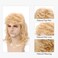 Blonde Mullet Wig with Bangs - Disco Party Men's Wig, Heat Resistant Synthetic Hair, 70's Style