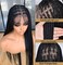 Annivia 36" Full Double Lace Front Box Braided Wigs for Black Women Knotless Braids Lace Frontal Wig Synthetic Hand Braided Wigs Pre Plucked with Baby Hair Square Part Cornrow Box Braid Hair （Black）