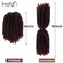 Spring Twist Crochet Hair 8 Inches 8 Pieces/Pack Ombre Red Synthetic Spring Curl for Black Women Brading Hair Extension (Color:T1B/118)