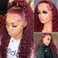 Burgundy Lace Front Wigs Human Hair 99j Deep Wave Curly 13x4 Hd Lace Frontal Wigs for Black Women Human Hair Pre Plucked Wet and Wavy Red Colored 16 Inch