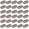 32mm 9-Teeth Snap Hair Extension Clips for Women's DIY Wigs and Extensions - 30 Pieces (Dark Brown)