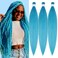 Mint Ice Braiding Hair Pre stretched Braiding Hair Prestretched Ez Braid Colored Braiding Hair Extensions