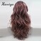 xiweiya Long Ash Purple Lace Front Wig Mermaid Mix Purple Synthetic Lace Front Wigs Body Wave Middle Part Soft Wig Heat Resistant Fiber Hair Replacement Wig for Women 24 Inch