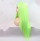 xiweiya Long Neon Green Lace Front Wig Fluorescence Green Yellow Synthetic Lace Front Wigs Straight Neon Natural Hairline Wig Heat Resistant Fiber 180% Density Wig for Women Drag Queen Cosplay 24inch