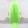 xiweiya Long Neon Green Lace Front Wig Fluorescence Green Yellow Synthetic Lace Front Wigs Straight Neon Natural Hairline Wig Heat Resistant Fiber 180% Density Wig for Women Drag Queen Cosplay 24inch