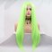 xiweiya Long Neon Green Lace Front Wig Fluorescence Green Yellow Synthetic Lace Front Wigs Straight Neon Natural Hairline Wig Heat Resistant Fiber 180% Density Wig for Women Drag Queen Cosplay 24inch