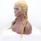 xiweiya Long 26inch 4x Twist Golden Blonde Braid Wig 360 Swiss Lace Front Box Braiding, 100% Hand-made Copper Braideing with Baby Hair Lace Front Wig Blonde Braids Wigs for Women Drag Queen Makeup