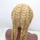 xiweiya Long 26inch 4x Twist Golden Blonde Braid Wig 360 Swiss Lace Front Box Braiding, 100% Hand-made Copper Braideing with Baby Hair Lace Front Wig Blonde Braids Wigs for Women Drag Queen Makeup