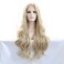 Xiweiya long blonde wavy wig blonde highlight gold synthetic lace front wigs piano color wavy with heat resistant fiber for women drag queen makeup long blonde hair replacement wig 24 inch