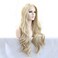 Xiweiya long blonde wavy wig blonde highlight gold synthetic lace front wigs piano color wavy with heat resistant fiber for women drag queen makeup long blonde hair replacement wig 24 inch