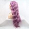 xiweiya Long Curly Lace Front Purple Wig Lavender Light Purple Lace Wig Middle Part Heat Resistant Fiber Glueless Natural Looking Soft Wig High Density Wig for Women