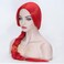 Aicos Long Red Braids Wig for Women 31inches Cowgirl Cosplay Wig Straight Middle Part No Bangs for Halloween Costume Party