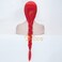 Aicos Long Red Braids Wig for Women 31inches Cowgirl Cosplay Wig Straight Middle Part No Bangs for Halloween Costume Party