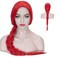 Aicos Long Red Braids Wig for Women 31inches Cowgirl Cosplay Wig Straight Middle Part No Bangs for Halloween Costume Party