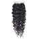 Brazilian Virgin Curly Lace Closure 4x4 Three Part Unprocessed Virgin Human Hair Curly Lace Closure Natural Black 14 inch